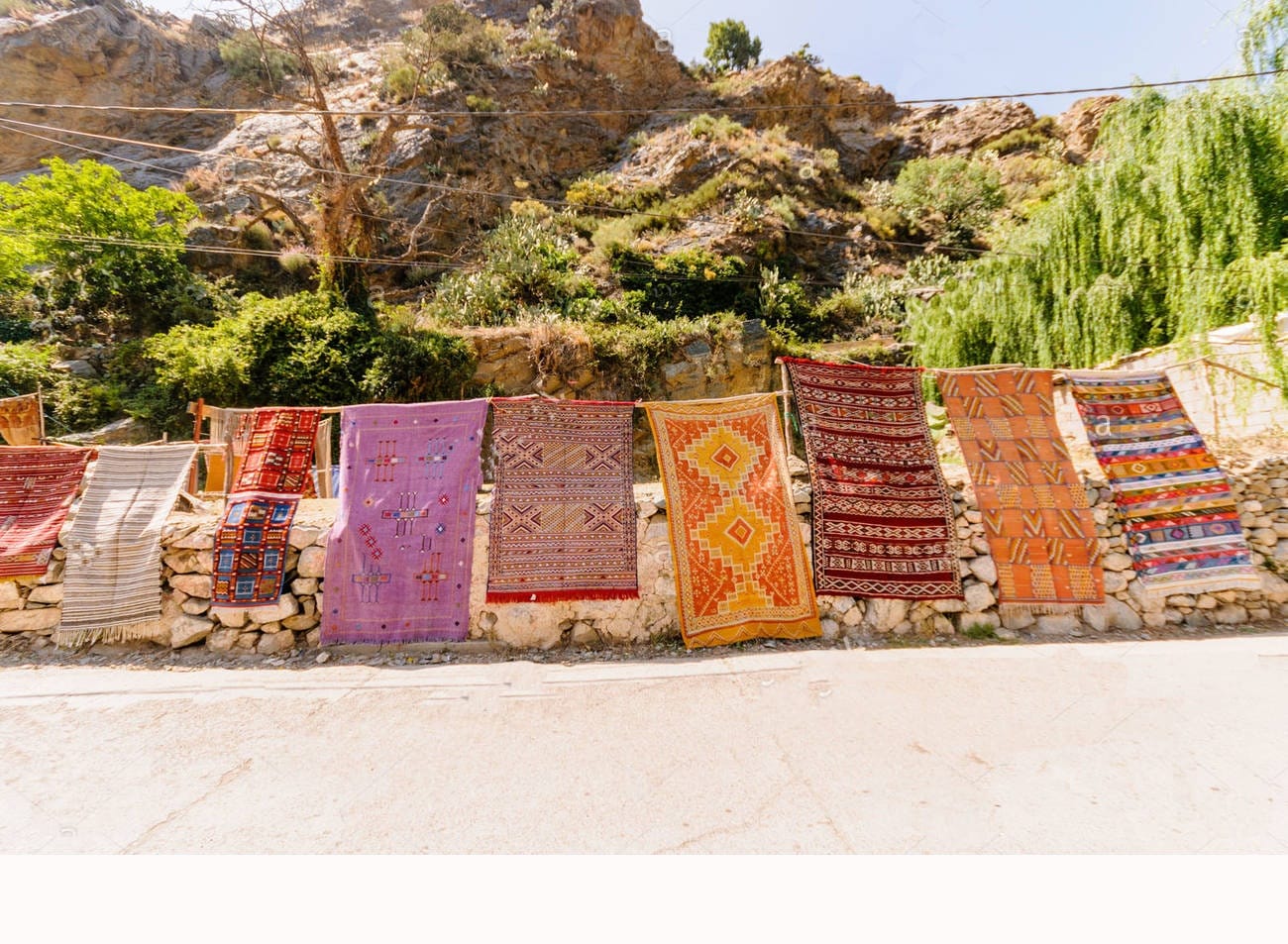 dry moroccan rug after waching