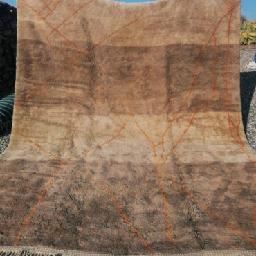 Contemporary Moroccan Berber rug light brown / orange