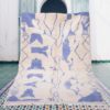moroccan rug creamy light blue
