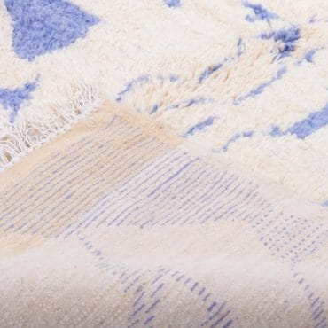 Moroccan rug Cream and light blue patterns