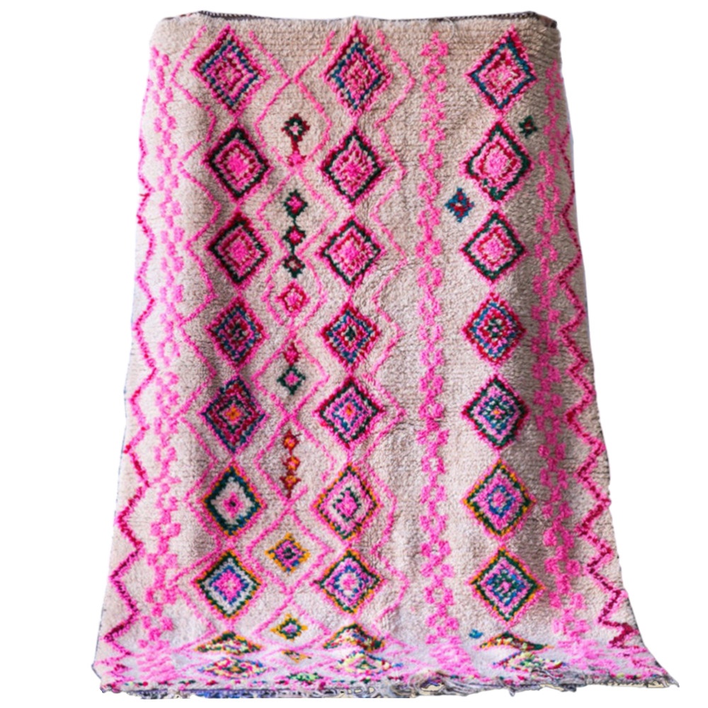 pink moroccan rug from azilal