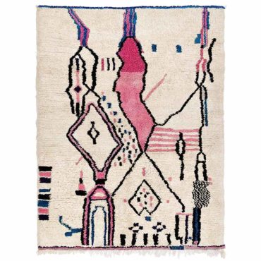 Pink Moroccan Azilal rug from Atlas Mountains