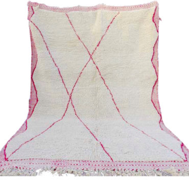 Pink Beni Ourain rug, Handmade in Morocco