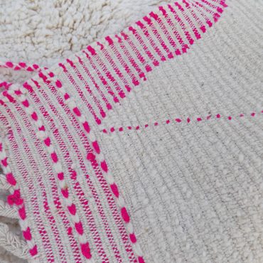 Pink Beni Ourain rug, Handmade in Morocco
