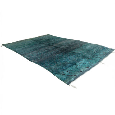 Luxury Teal Moroccan Beni Ourain Rug