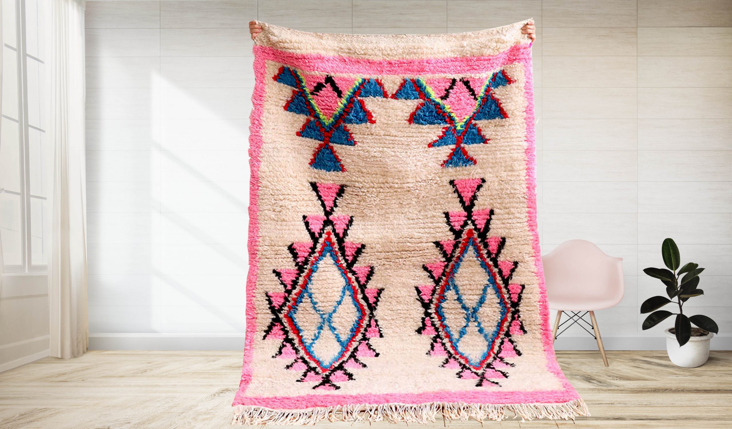 Handmade rug Moroccan rug Wool rug Colorful Rug,berber Area rug Azilal Azilal rug Azilal carpets Berber carpet