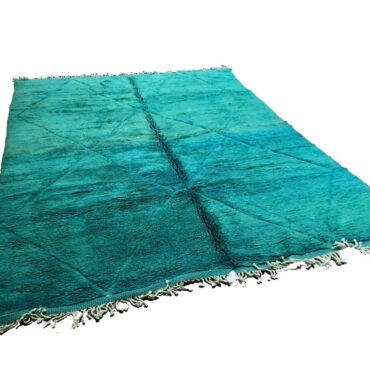 Turquoise Moroccan Beni Ourain Wool Rug