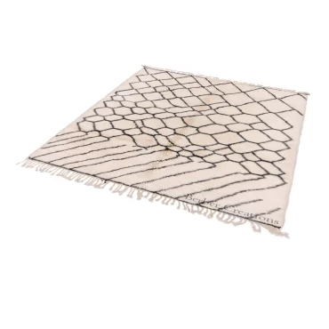 Minimalist Moroccan Berber Wool Rug