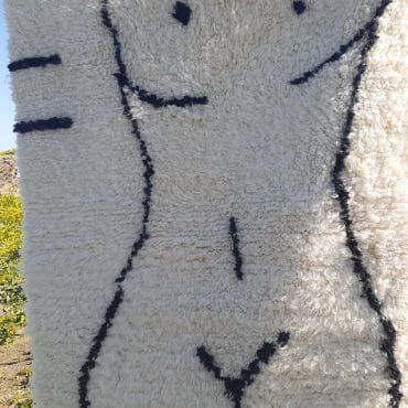 Beni ourain rug – women silhouette art