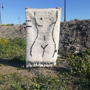 Beni ourain rug – women silhouette art