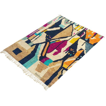 Moroccan Abstract Art Beni Ourain Rug