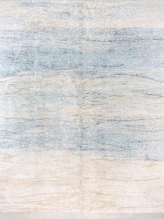 beni ourain rug white and blue sky details