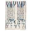 moroccan beni ourain rug blue and black pattern
