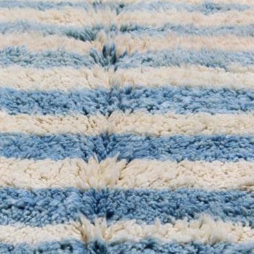 Beni Ourain rug Cream & light blue Moroccan rug- FREE Shipping