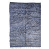 beni ourain rug navy blue moroccan rug