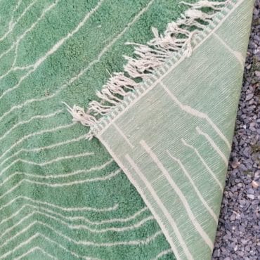 Moroccan rug 9×12 – Fabulous Green Beni Ourain rug – FREE shipping