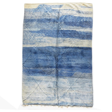 Moroccan rug baby blue – Wool rug