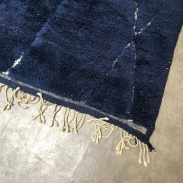 Navy blue Moroccan rug  – Beni Ourain rug – 8’x10′