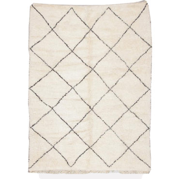 Beni Ourain area rug with diamond