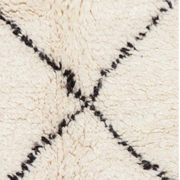 Beni Ourain area rug with diamond