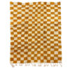 Moroccan checkered rug yellow