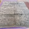 Black Beni Ourain rug white lines patterns details 5