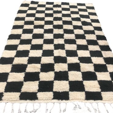 Checkered rug black and white, checkerboard rug