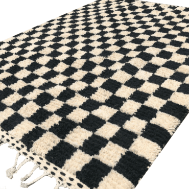 Checkered rug black and white, checkerboard rug