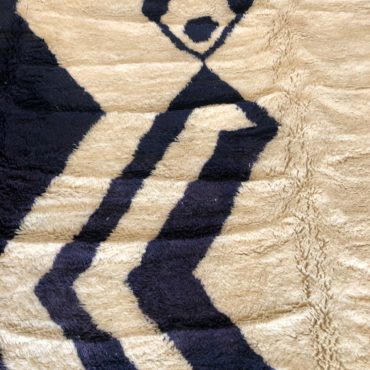 Contemporary rug 9×12 Cream and navy blue