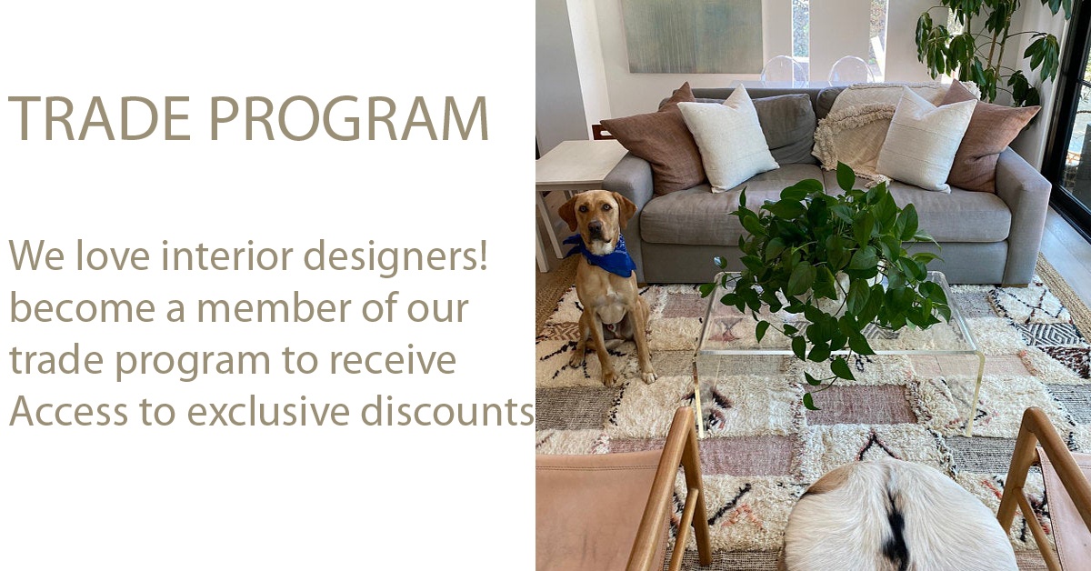 Trade Discount Program interior designers - Berber Creations