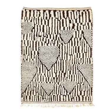Beni Ourain rug authentic black and white
