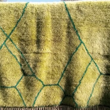 Beni Ourain area rug green 9×12