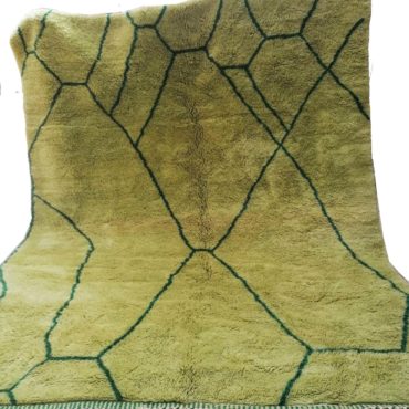Beni Ourain area rug green 9×12