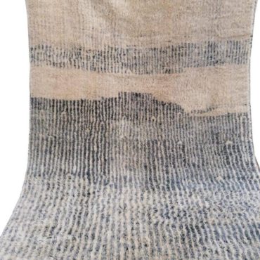 Custom Moroccan rug gray and cream- 9’x12′