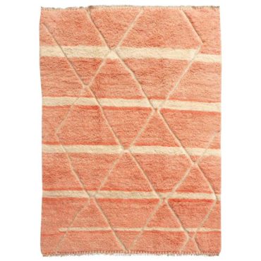 Contemporary Moroccan rug salmon and cream – made to measure