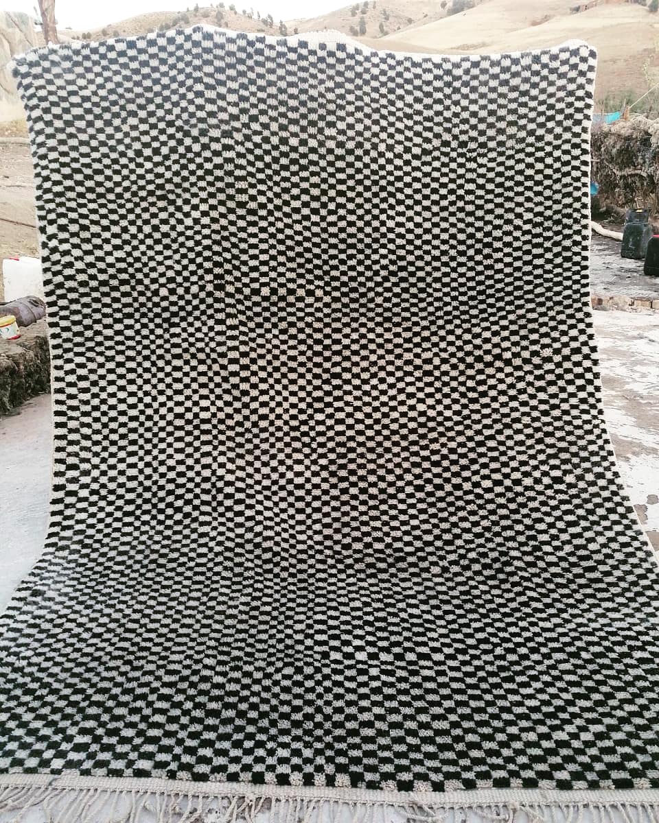 Moroccan checkered rug 8x10 feet