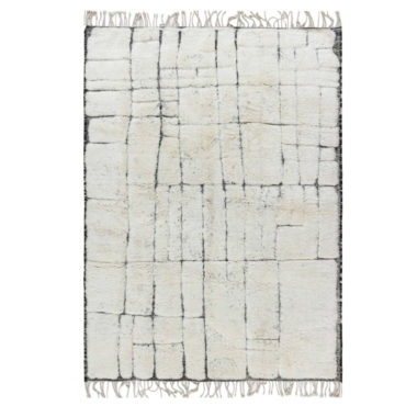 Contemporary Moroccan rug – black subtle pattern