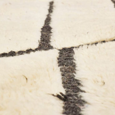 Moroccan area rug cream and black