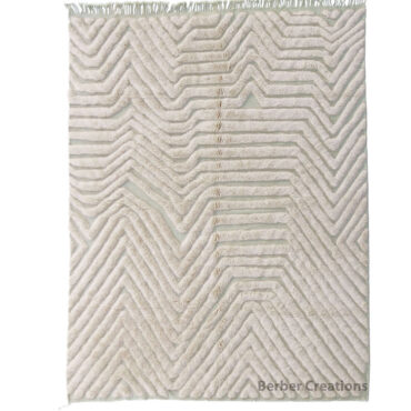 Textured Moroccan Beni Rug White – SANIA