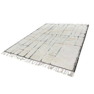 Contemporary Moroccan rug – black subtle pattern