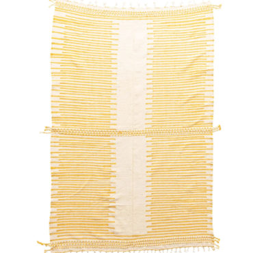 Striped Flatweave Moroccan Rug Yellow – GOLDENROD