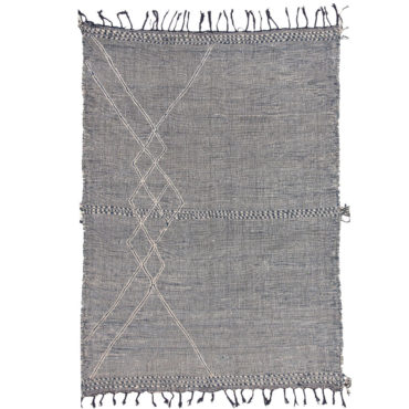 Moroccan Flatweave Kilim Rug Black & White