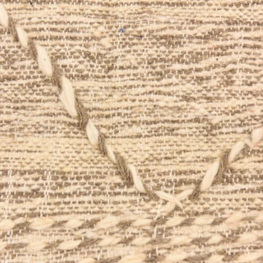 Flat Woven Moroccan Kilim Rug in Cream and Beige Striped Pattern