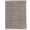 Moroccan checkered rug black and white