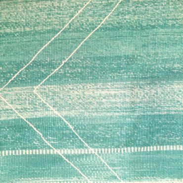Moroccan Kilim Turquoise rug Diamonds Pattern