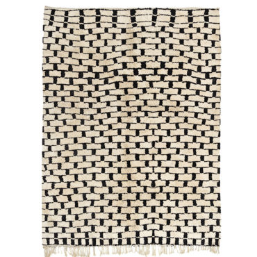 Beni Ourain Rug in White and Black