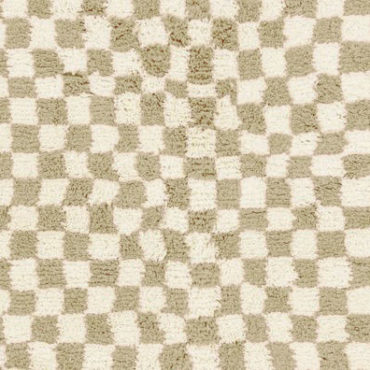 Beige Checkered rug – Made in Morocco