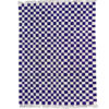 checkered moroccan rug blue
