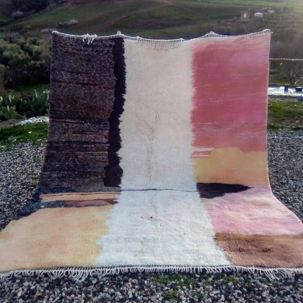 moroccan abstract berber rug pink