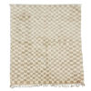 moroccan checkered rug beige and off white